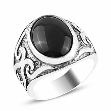 Onix Taş Erkek Yüzüğü resim 1