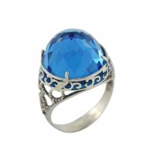 Mavi Taşlı Otantik Erkek Yüzüğü resim 1