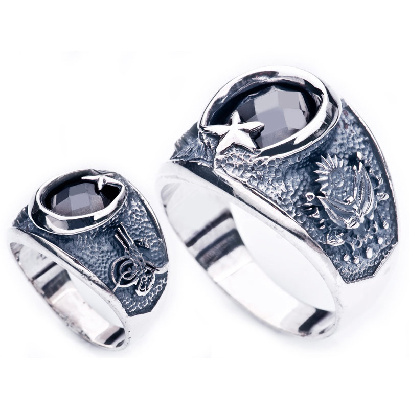 Gümüş Tuğra-Ayyıldızlı Yüzüğü