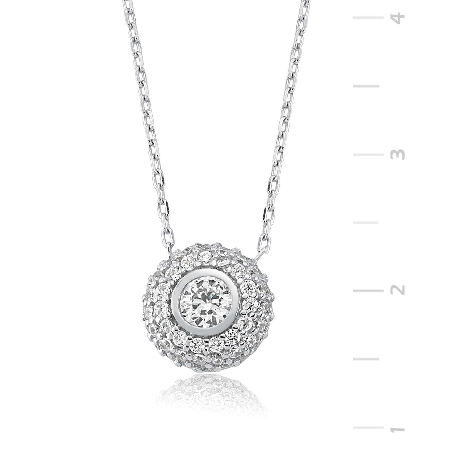 Silver Solitaire Necklace