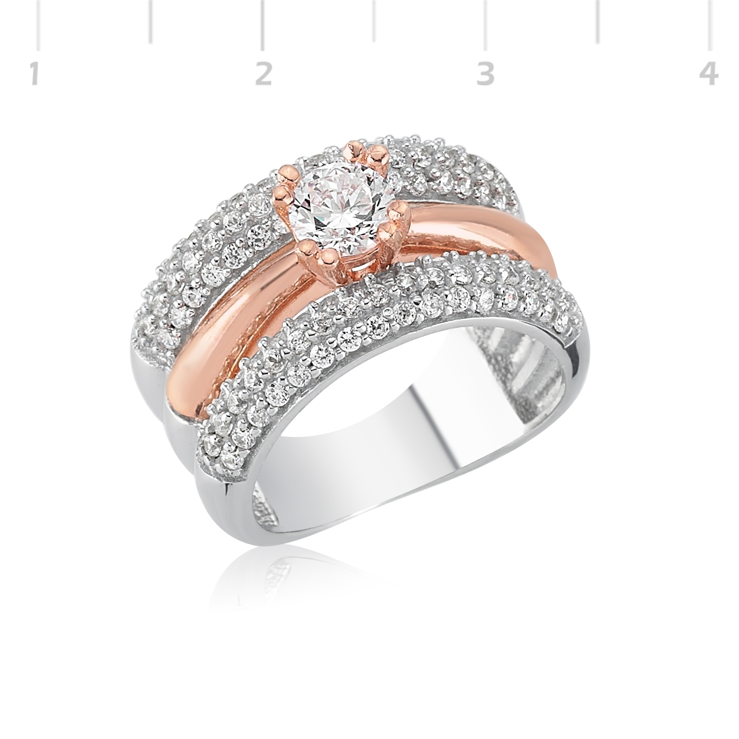Silver Zircon Tata Ct. Brilliant Ring