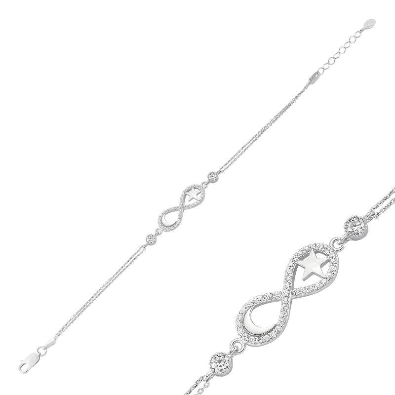 Moon And Star Infinity Bracelet
