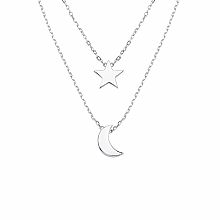 İki Zincirli Ay ve Yıldız Kolye