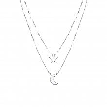 İki Zincirli Ay ve Yıldız Kolye Fotoğraf 3