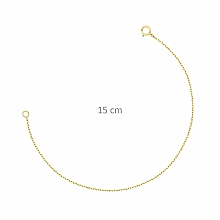 Altın Kaplamalı 15 cm Kolye Ek Zinciri Fotoğraf 2