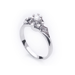 Gümüş Zirkon Taşlı Yüzüğü resim 1