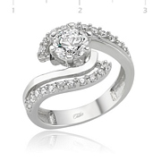 Zircon Gemstone Engagement Rings resim 1