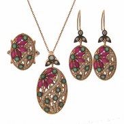 Set Taşlı üçlü Set