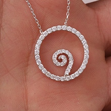 Spiral Motifli Kolye Fotoğraf 2